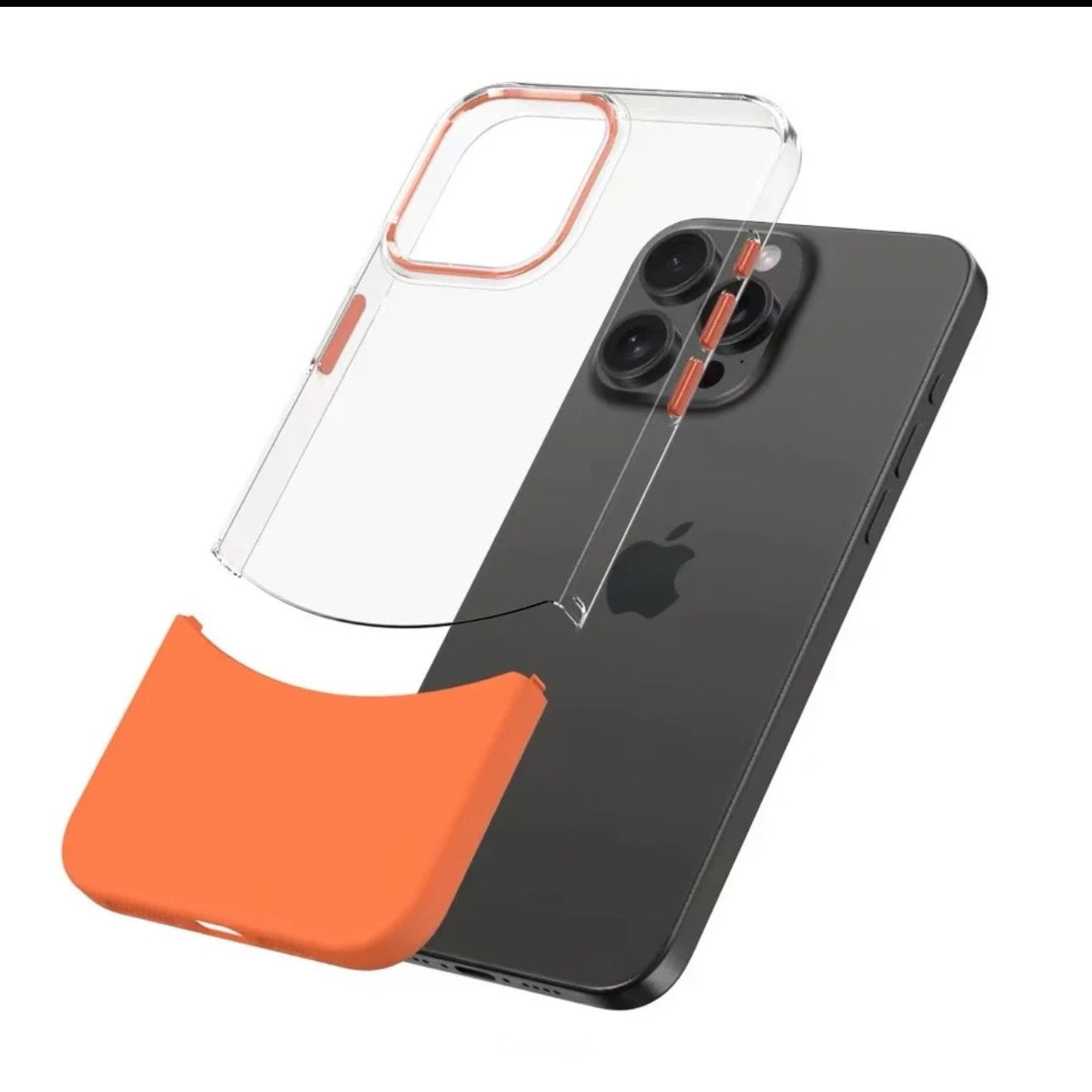 MUBI iPhone 14 İphone Çift Parça SARARMAZ Kılıf Turuncu