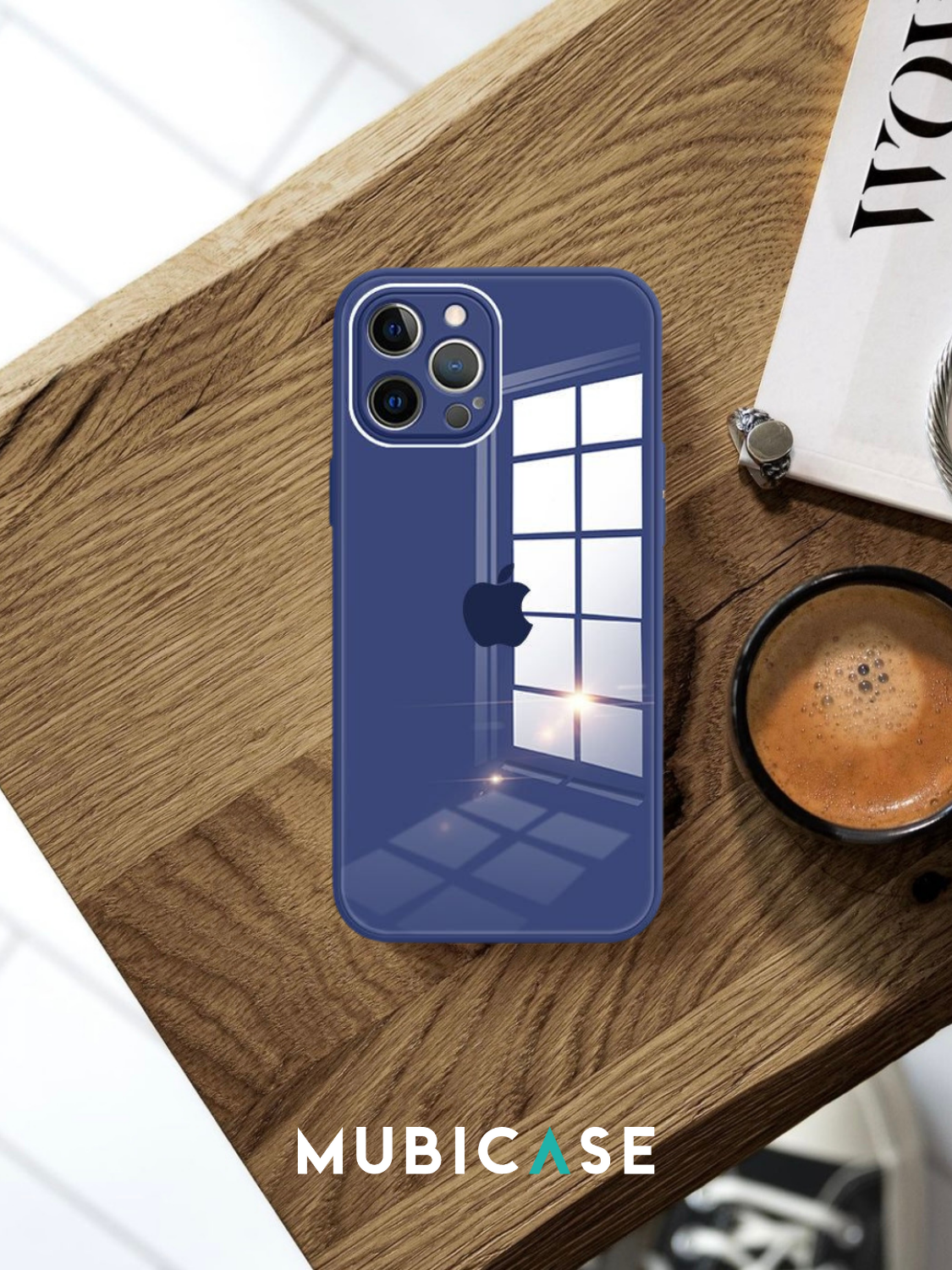 MUBI iPhone 11 Pro Kamera Korumalı Lacivert Cam Kılıf