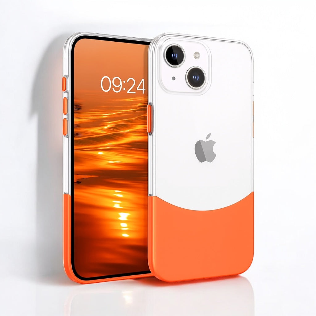 MUBI iPhone 14 İphone Çift Parça SARARMAZ Kılıf Turuncu