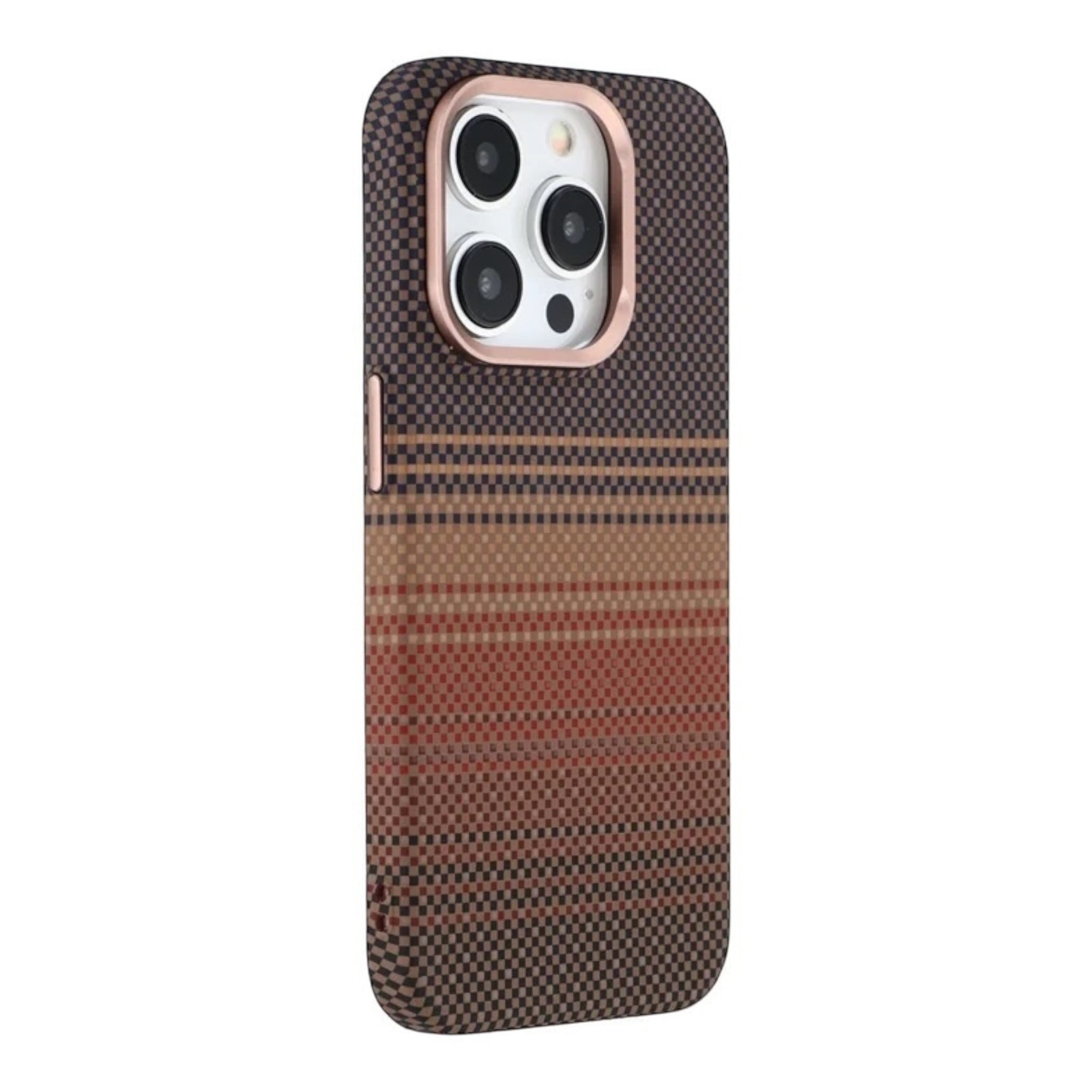 MUBI iPhone 16 Pro Max MagSafeli Karbon Kılıf- Kahverengi