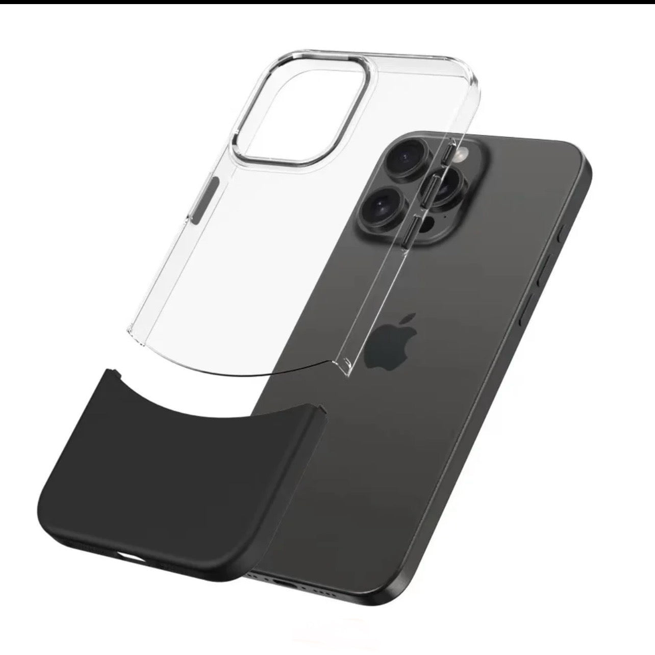 MUBI iPhone 14 İphone Çift Parça SARARMAZ Kılıf Siyah