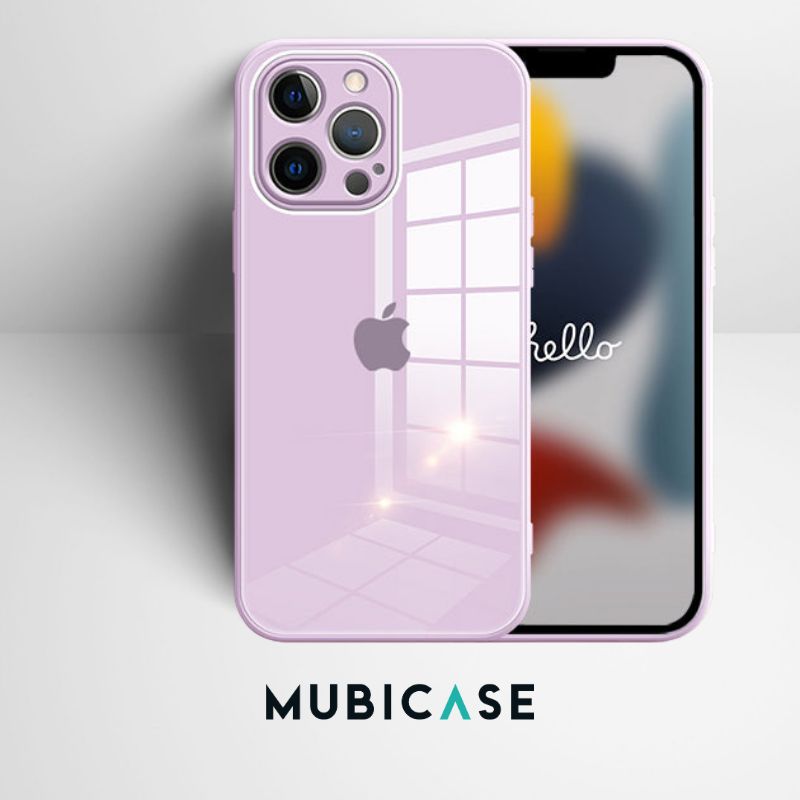 MUBI iPhone 14 Pro Kamera Korumalı Kum Pembe  Cam Kılıf