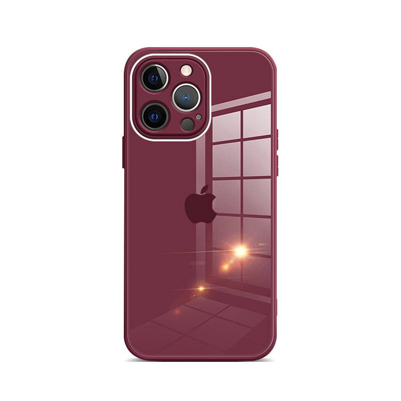 MUBI iPhone 11 Pro Max Kamera Korumalı Bordo Cam Kılıf