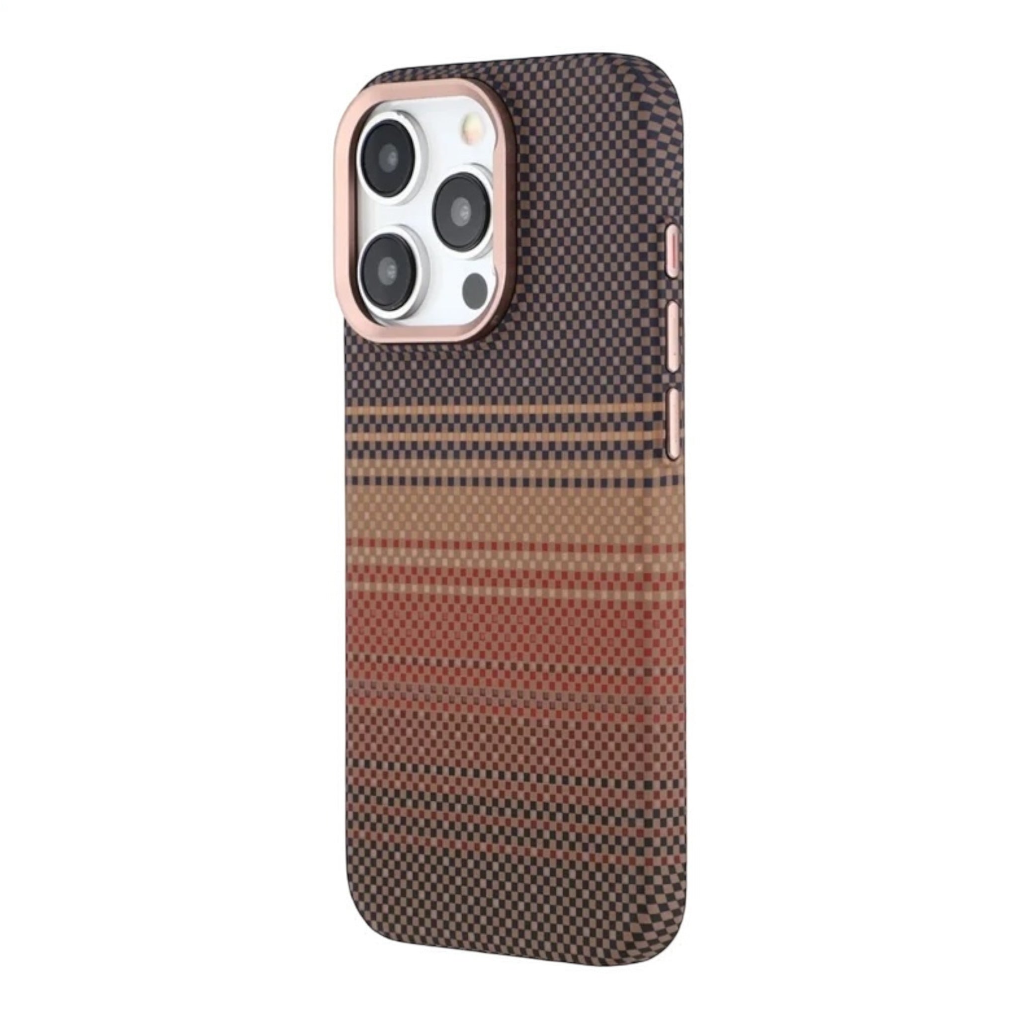 MUBI iPhone 16 Pro Max MagSafeli Karbon Kılıf- Kahverengi