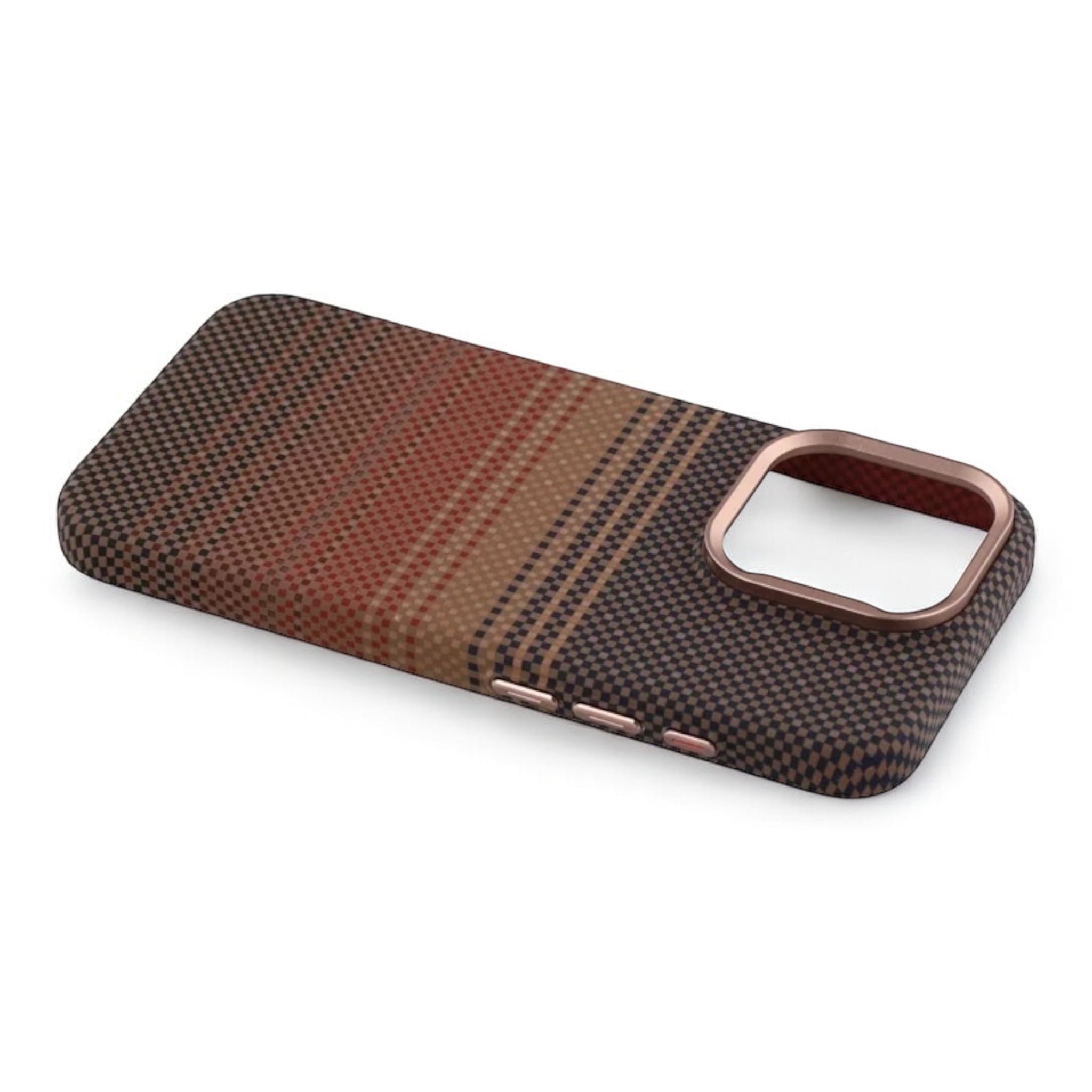 MUBI iPhone 16 Pro Max MagSafeli Karbon Kılıf- Kahverengi