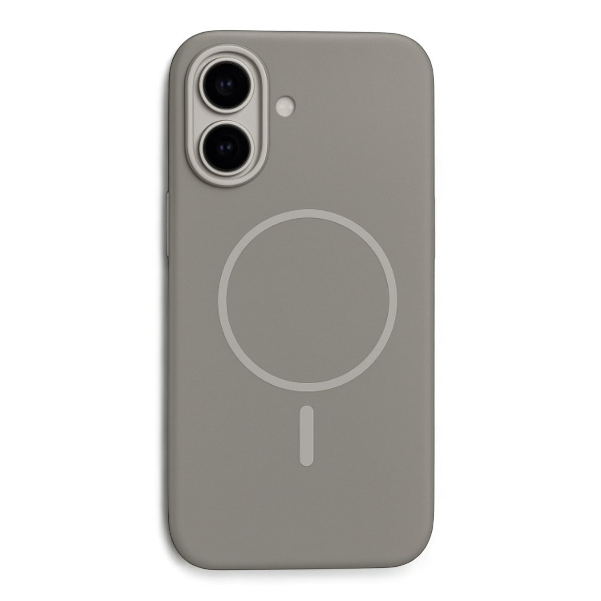 MUBI iPhone 16 MagSafe Destekli Silikon Titanyum Gri Kılıf