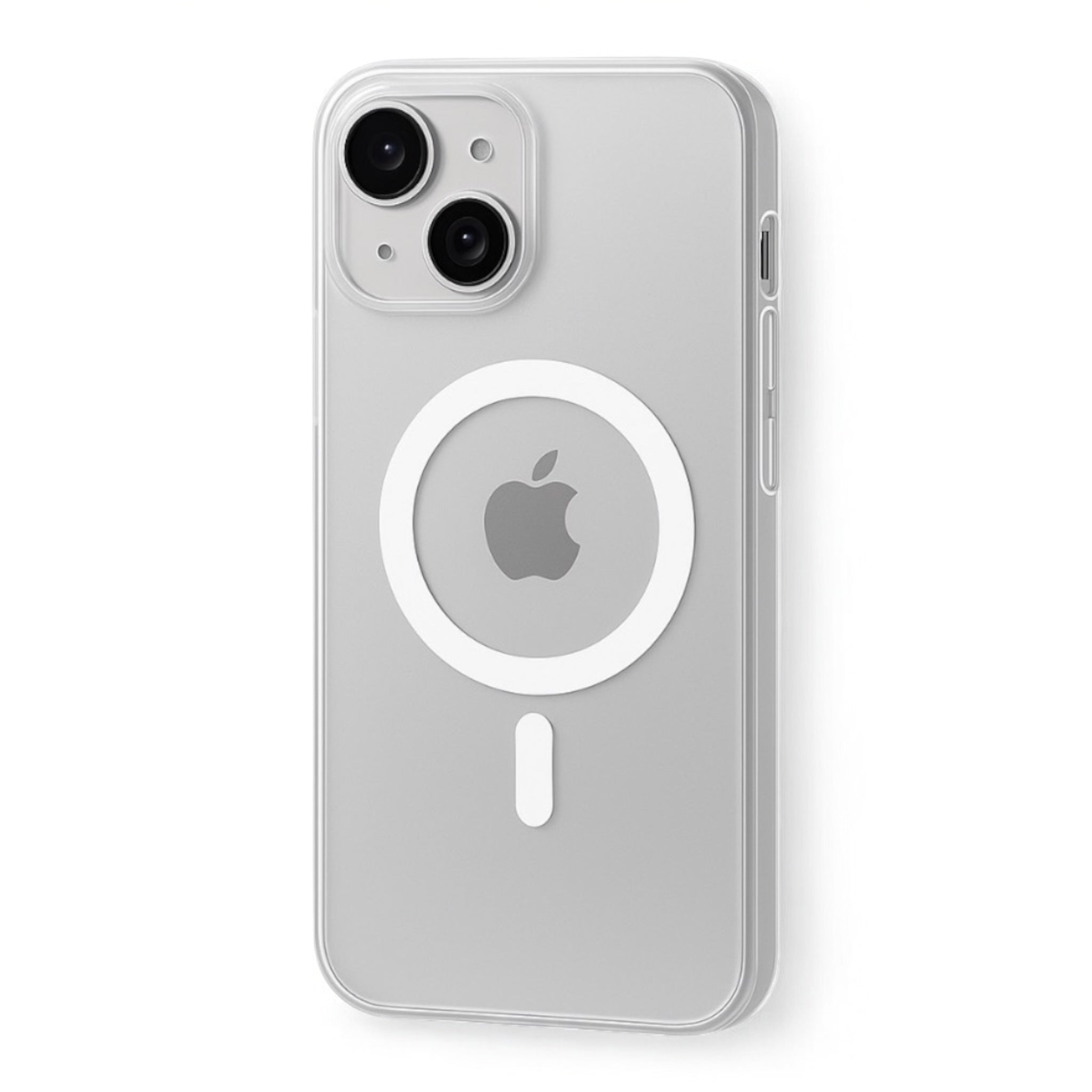 MUBI iPhone 15 Ultra İnce SARARMAZ Mat Beyaz MagSafe Kılıf
