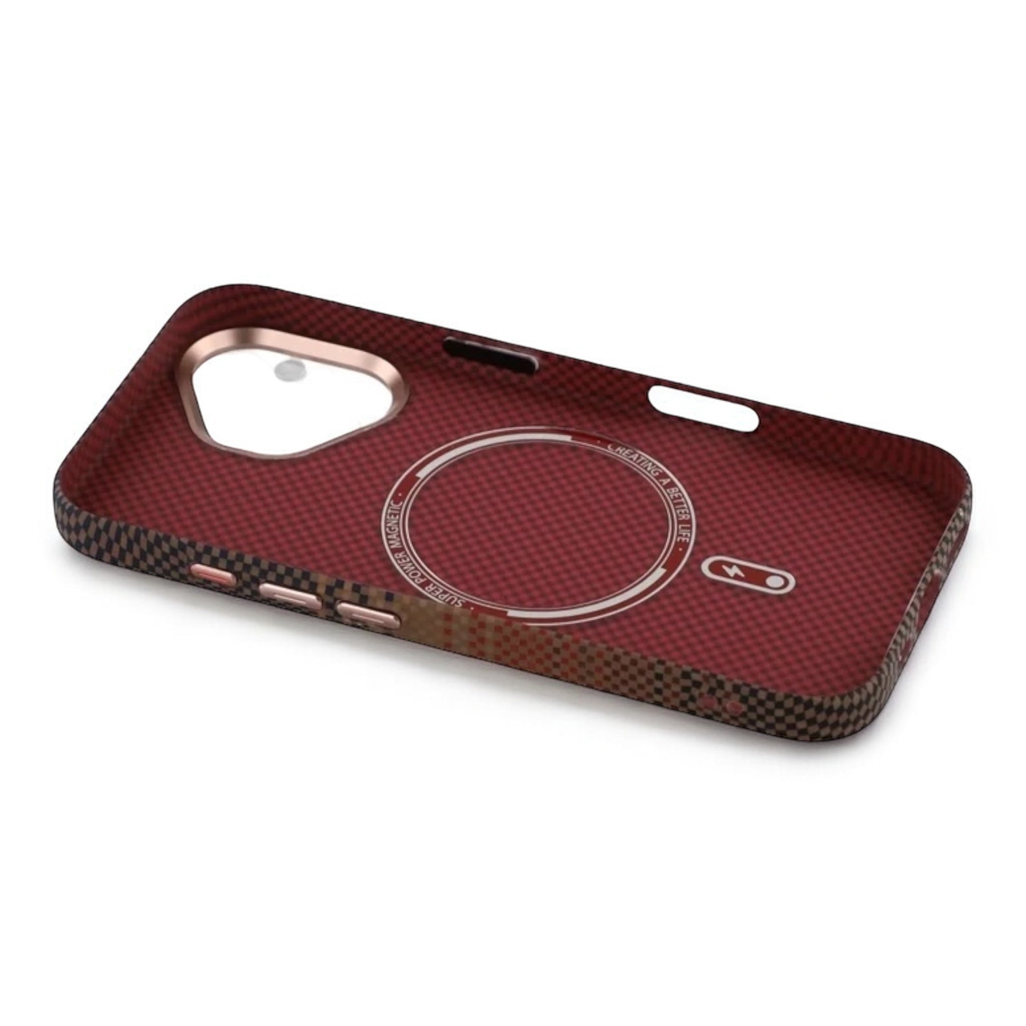 MUBI iPhone 16 MagSafeli Karbon Kılıf- Kahverengi
